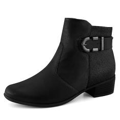 Bota Feminina Comfortflex Roma com Fivela Preto - 34