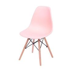 Cadeira Eames Base de Madeira Or Design Salmão