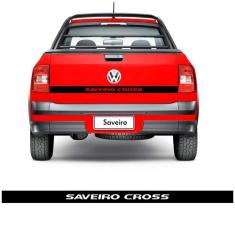 Faixa Tampa Traseira Saveiro Cross 2014 Adesivo Preto - SPORTINOX