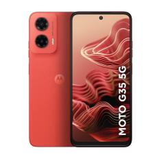 Smartphone Motorola Moto g35 5G Coral 256GB 4GB RAM + 8GB Ram Boost e Camera 50MP com AI NFC Tela 6.7" com Superbrilho