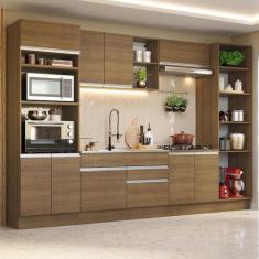Armário de Cozinha Completa 330cm Rustic Glamy Madesa 03, Rustic