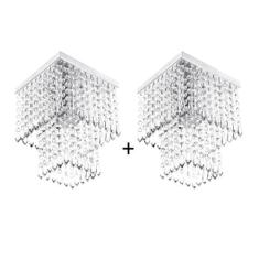 Kit 2 Lustres De Cristal Acrilico Marrycrilic Belissimo! - MARRYLUZ