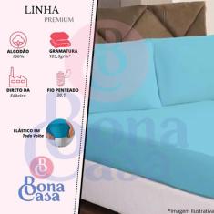 Jogo de Lençol Queen 3 Peças Com Viés e Elástico 100% Algodão - BonaCa