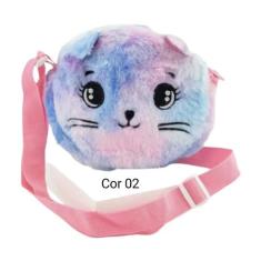 Bolsa Infantil Menina Gato de Pelúcia Transversal - FWB, Cor 2