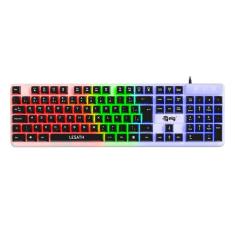 Teclado Gamer RGB Lesath ELG TGLH Branco