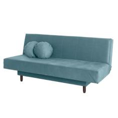 Sofá-Cama Casal 3 Lugares Jimmy Suede Suculenta - Mobly