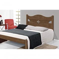 Cama Casal Julia 100% Mdf E Estrado 100% Madeira Carmolar Mocaccino