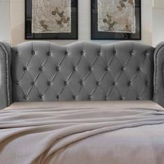 Cabeceira Cama Box King Size Estofada Luxo Madeira Safira - D'Julia, C