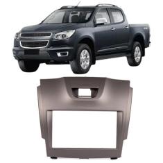 Moldura 2 Din S10 Trailblazer 2012 à 2016 Grafite Painel Central Multi