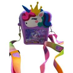 Bolsa Infantil De Unicórnio Mini Crossbody À Prova DÁgua Casual Com Zí