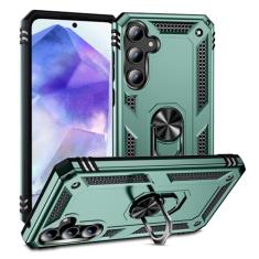 SORAKA Capa para Samsung Galaxy A55 5G com suporte de anel capa armadura para Samsung Galaxy A55 5G capa traseira de policarbonato rígido com placa de metal para suporte magnético de telefone carro