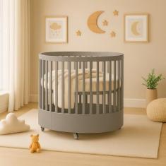 Berço Infantil Progressivo Wave 3 em 1 Divicar Cinza