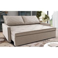 Sofá Sem Caixa Retrátil e Reclinável 1,65m Cama inBox Loft. Linho