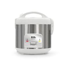 Panela Elétrica de Arroz Eos 5 Xícaras Inox Branca com Tampa de Vidro Clear Glass Epa05bi 110v