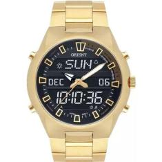 Relógio Orient Masculino Dourado Anadigi Mgssa004 Pxkx