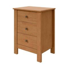 Mesa De Cabeceira Maggiore 3 Gavetas New Móveis Lopas