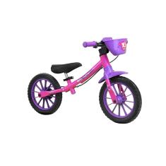 Bicicleta Infantil Equilíbrio Balance Feminina Aro 12 Nathor