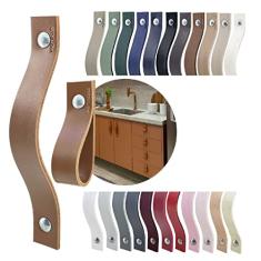 Kit com 04 Puxadores Alça Full Parafuso para Móveis Armário Guarda Roupa Gaveta Porta Baús Caixas Bandeja Cesto Tábua - Cor Textura de Couro