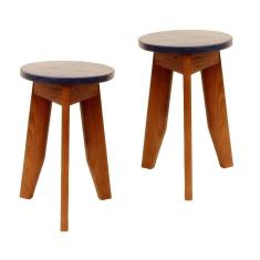 Conjunto 2 Banquetas Colorido Suze Azul Del Rey