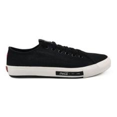 Tênis Coca Cola Masculino Casual Daytona Canvas Classic CC2170 - 42 - Preto/Branco-Masculino