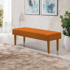 Recamier Casal Pés em Madeira Maciça 1,38m Lisboa Veludo Terracota