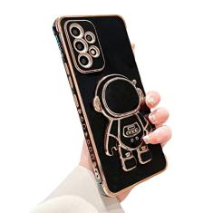 phylla Capa de telefone Samsung Galaxy A53 5g 6,5 polegadas capa de luxo com suporte de astronauta com proteção de câmera fofo coração coração lado pequeno padrão macio silicone à prova de choque