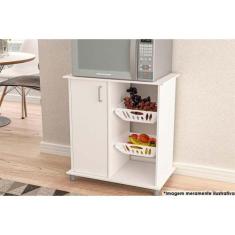 Balcão Fruteira Cozinha Cuiabá c/ 1 Porta e 2 Cestos Branco - Politorn