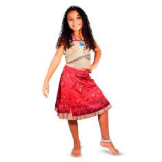 Fantasia Moana 2 Infantil Oficial Disney Acompanha Colar