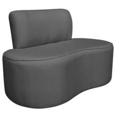 Sofá Curvo 2 Lugares Orgânico Escritório Recepção Sala Amsterdã 130cm 