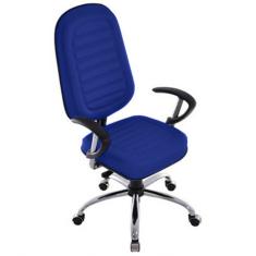 Cadeira Para Escritório Presidente Gomada Linha Blenda Azul