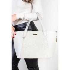 Bolsa feminina de couro croco Audrey-Feminino