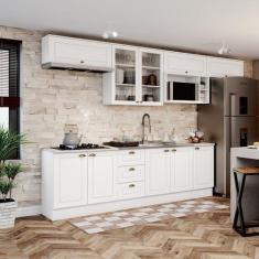 Cozinha Compacta 8 Peças com Balcão e Tampo para Cooktop Emily Espress