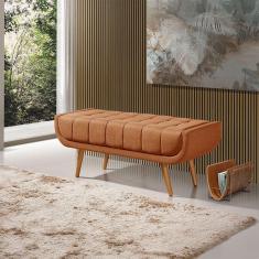 Recamier França 1,00M com Base Madeira Linho Sofatec