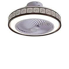Ventilador de teto fino estilo chinês com luzes e controle remoto, moderno ventilador de quarto LED luz de teto regulável, ventilador silencioso de 3 velocidades ajustável, lâmpada de teto c