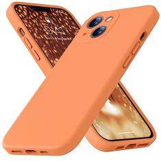 Ktele Capa compatível com iPhone 13 de 6,1 polegadas de silicone líquido premium [forro de microfibra macia antiarranhões] Capa protetora de proteção contra choques de corpo inteiro de borracha em gel