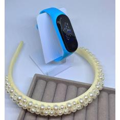Kit Relógio Digital Led Prova água Bracelete Adulto Infantil Feminino 