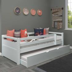 Bicama Solteiro Merk De Madeira Com Cama Auxiliar