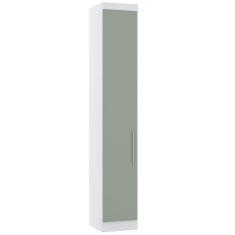 Guarda Roupa Modulado 38cm 1 Porta Alpes Luciane Móveis Branco Pf Com Verde Pf