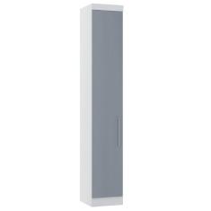 Guarda Roupa Modulado 38cm 1 Porta Alpes Luciane Móveis Branco Pf Com Grey Sky Pf