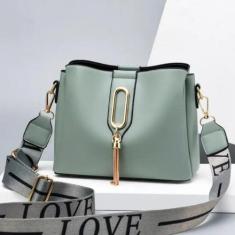 Bolsa Couro Pu Resistente Luxuosa Oferta Passeio Balada - Alwy, Verde,