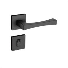 Fechadura Pado Vivaldi Roseta Quadrada preto 55mm, EXTERNA
