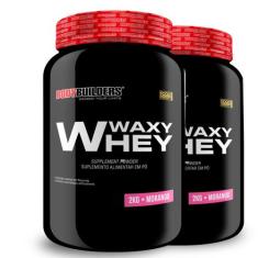 2x Whey Protein Waxy Whey (35%) - 2kg - Bodybuilders, Morango