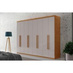 Guarda Roupa Casal Heros com 8 Portas e 4 Gavetas MDF Moderna