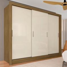 Guarda Roupa Casal Aghata 3 Portas 4 Gavetas Boreal/off Premium - M.a 