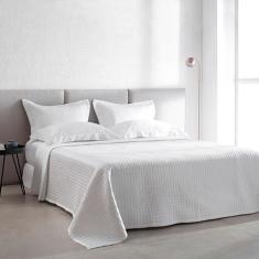 Buddemeyer Kit Colcha King Cetim 270 Fios Bud Vision New Colors II 100% Algodão Penteado Branco 3 peças