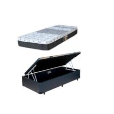 Conjunto Colchão de Molas Castor Class Solteiro + Cama Box Baú Jadmax 