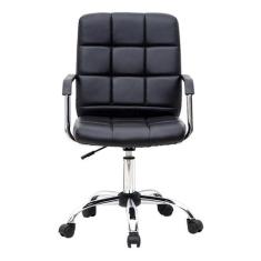 Cadeira de Escritório Secretária Giratória Fitz Preta - Mobly