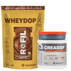 Combo Wheydop 3W 900g + Creatina 100% monohidratada 300g Elemento Puro