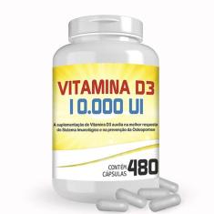 Vitamina D3 10.000Ui com 480 cápsulas-Unissex