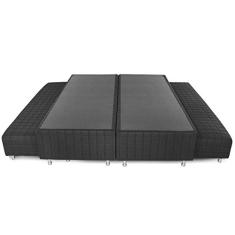 Box Queen Com Duas Camas Auxiliar Bicamas De Mola Bonnel 158x198x38cm - bf Colchões